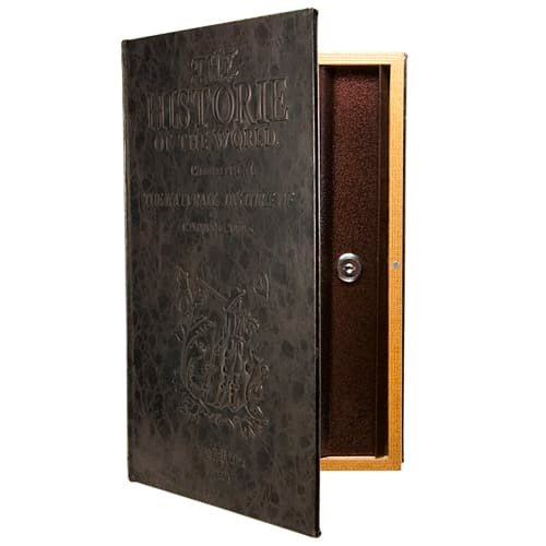 Barska Antique Book Lock Box w/ Key Lock - 8-3/4"W x 2-3/4"D x 13"H, Steel (CB11992)