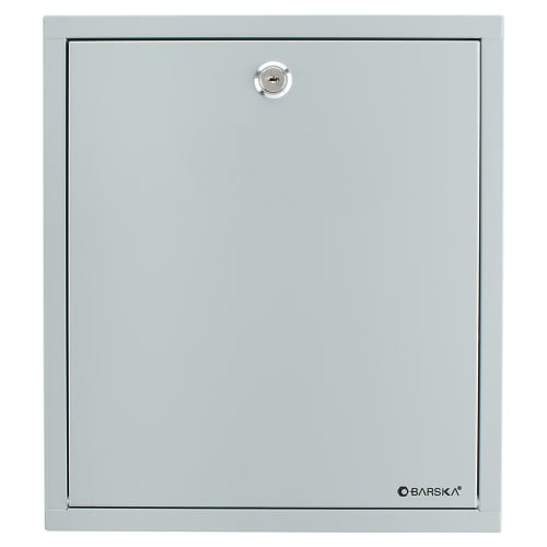 Barska Multi Purpose Drop Box w/ Key Lock - 11 1/2"W x 3 1/2"D x 13"H, Steel, Gray (CB12712)