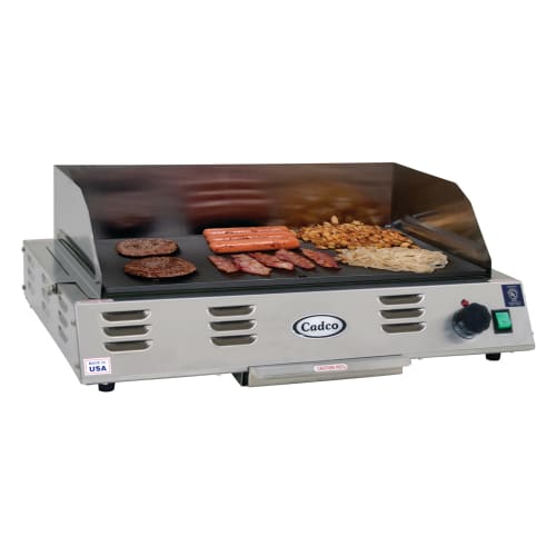 Cadco CG-10 21" Electric Griddle w/ Thermostatic Controls - 1" Non Stick Plate, 120v