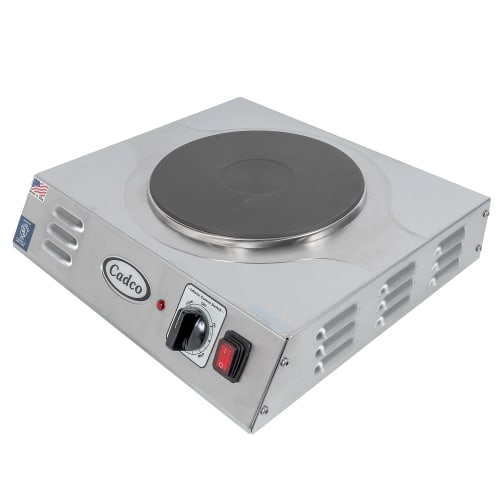 Cadco LKR-220 15" Electric Hotplate w/ (1) Burner & Infinite Controls, 220v/1ph