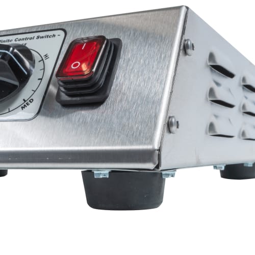 Cadco LKR-220 15" Electric Hotplate w/ (1) Burner & Infinite Controls, 220v/1ph