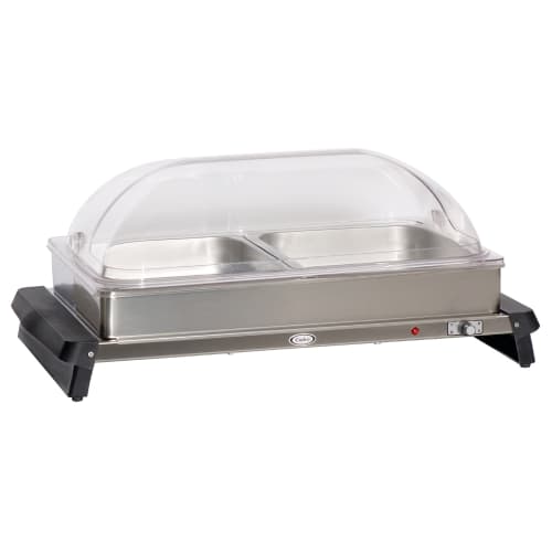 Cadco WTBS-2RT Countertop Buffet Warmer w/ (2) Pan Capacity - Stainless Steel, 120v