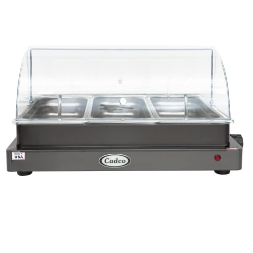 Cadco WTBS-3N-HD 24" Countertop Buffet Warmer w/ (3) Third Size Pans - Stainless, 120v