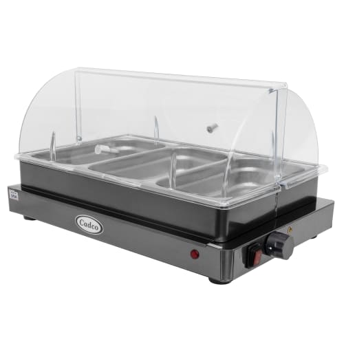 Cadco WTBS-3N-HD 24" Countertop Buffet Warmer w/ (3) Third Size Pans - Stainless, 120v