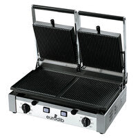 Eurodib Double Panini Grill 4 Ribbed 220 V - PDR3000220
