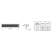 Big Ass Fans BAFDS32240B 70" Ceiling Mount Indoor/Outdoor Electric Infrared Heater - 3200 watt, 240v
