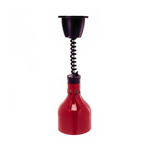 Cres Cor IFW-63-L-10 68 1/2" Ceiling Mount Heat Lamp w/ Retractable Cord - Lower Switch, Red, 120v