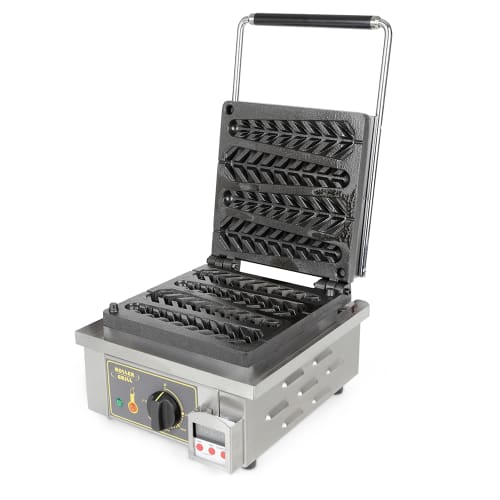 Equipex GES23/1 Single Specialty Waffle Maker w/ Cast Iron Grids, 1750W
