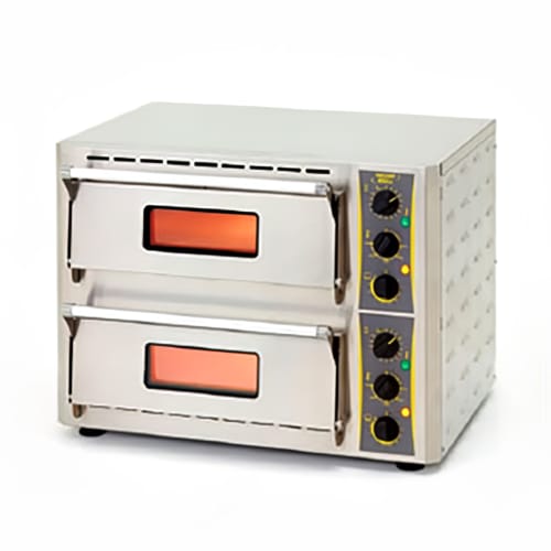 Equipex PZ-430D Sodir Countertop Double Pizza Deck Oven - 208-240v