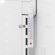 True FLM-81~TSL01 80 3/4" FLM Series Three Section Glass Door Merchandiser - (3) Left/Right Hinge Doors, Black, 115v