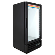 True GDM-10-HC~TSL01 24 7/8" GDM Series One Section Glass Door Merchandiser - (1) Right Hinge Door, Black, 115v