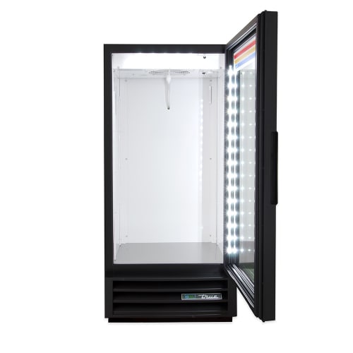 True GDM-10-HC~TSL01 24 7/8" GDM Series One Section Glass Door Merchandiser - (1) Right Hinge Door, Black, 115v
