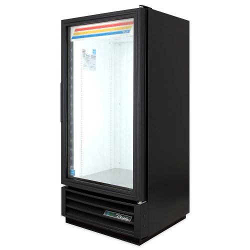 True GDM-10-HC~TSL01 24 7/8" GDM Series One Section Glass Door Merchandiser - (1) Right Hinge Door, Black, 115v