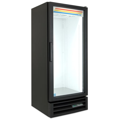 True GDM-12-HC~TSL01 24 7/8" GDM Series One Section Glass Door Merchandiser - (1) Right Hinge Door, Black, 115v