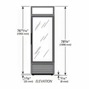 True GDM-19T-HC~TSL01 27" GDM Series One Section Glass Door Merchandiser - (1) Right Hinge Door, Black, 115v