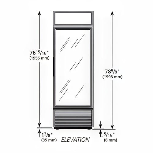 True GDM-19T-HC~TSL01 27" GDM Series One Section Glass Door Merchandiser - (1) Right Hinge Door, Black, 115v