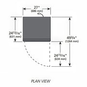 True GDM-19T-HC~TSL01 27" GDM Series One Section Glass Door Merchandiser - (1) Right Hinge Door, Black, 115v