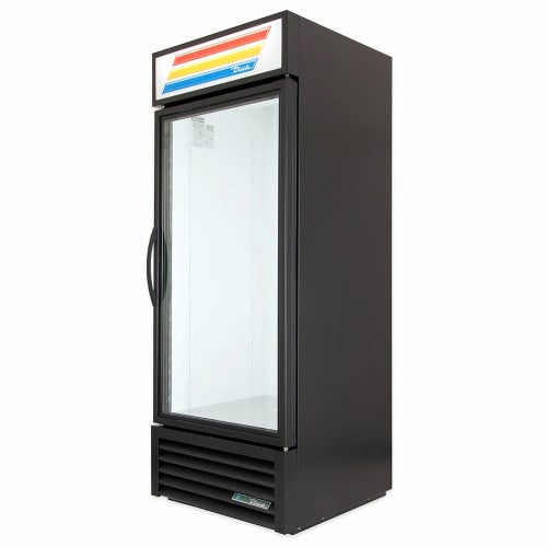 True GDM-26-HC~TSL01 30" GDM Series One Section Glass Door Merchandiser - (1) Right Hinge Door, Black, 115v