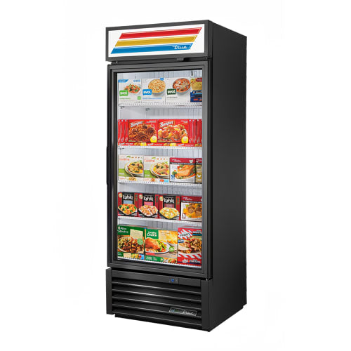 True GDM-26F-HC~TSL01 30" One Section Display Freezer w/ Swing Door - Bottom Mount Compressor, Black, 115v