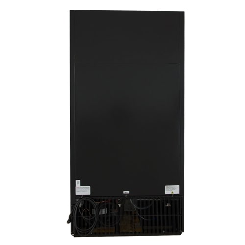 True GDM-33-HC-LD 39 1/2" GDM Series Two Section Glass Door Merchandiser - (2) Sliding Doors, Black, 115v