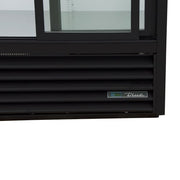 True GDM-33-HC-LD 39 1/2" GDM Series Two Section Glass Door Merchandiser - (2) Sliding Doors, Black, 115v
