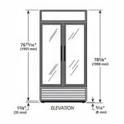 True GDM-35-HC~TSL01 39 1/2" GDM Series Two Section Glass Door Merchandiser - (2) Left/Right Hinge Doors, Black, 115V