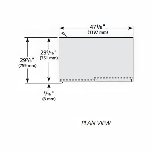 True GDM-41-HC-LD 47 1/8" GDM Series Two Section Glass Door Merchandiser - (2) Sliding Doors, White & Black, 115v