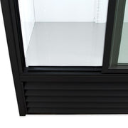 True GDM-41-HC-LD 47 1/8" GDM Series Two Section Glass Door Merchandiser - (2) Sliding Doors, Black, 115v