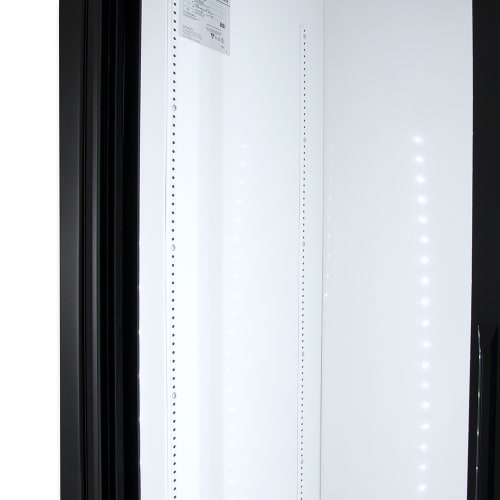 True GDM-41-HC-LD 47 1/8" GDM Series Two Section Glass Door Merchandiser - (2) Sliding Doors, Black, 115v