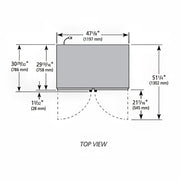 True GDM-43-HC~TSL01 47 1/8" GDM Series Two Section Glass Door Merchandiser - (2) Left/Right Hinge Doors, Black, 115v