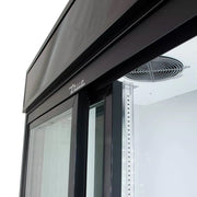True GDM-47-HC-LD 54 1/8" GDM Series Two Section Glass Door Merchandiser - (2) Sliding Doors, Black, 115v