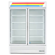 True GDM-49-HC~TSL01 54 1/8" GDM Series Two Section Glass Door Merchandiser - (2) Left/Right Hinge Doors, 115v, White