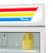 True GDM-49-HC~TSL01 54 1/8" GDM Series Two Section Glass Door Merchandiser - (2) Left/Right Hinge Doors, 115v, White