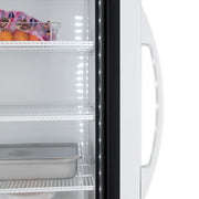 True GDM-49-HC~TSL01 54 1/8" GDM Series Two Section Glass Door Merchandiser - (2) Left/Right Hinge Doors, 115v, White