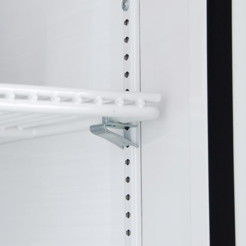 True GDM-49-HC~TSL01 54 1/8" GDM Series Two Section Glass Door Merchandiser - (2) Left/Right Hinge Doors, 115v, White