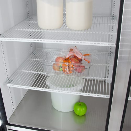 True GDM-49-HC~TSL01 54 1/8" GDM Series Two Section Glass Door Merchandiser - (2) Left/Right Hinge Doors, 115v, White