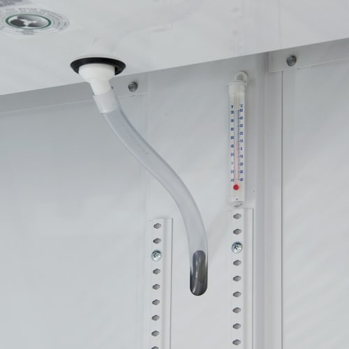 True GDM-49-HC~TSL01 54 1/8" GDM Series Two Section Glass Door Merchandiser - (2) Left/Right Hinge Doors, 115v, White