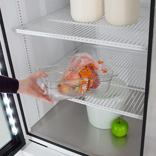True GDM-49-HC~TSL01 54 1/8" GDM Series Two Section Glass Door Merchandiser - (2) Left/Right Hinge Doors, 115v, White