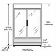 True GDM-49FC-HC~TSL01 2 Section Floral Cooler w/ Swinging Door - Black, 115v