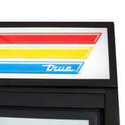 True GDM-69-HC-LD 78 1/8" GDM Series Three Section Glass Door Merchandiser - (3) Sliding Doors, Black, 115v