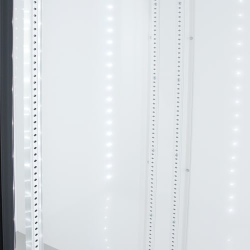 True GDM-69-HC-LD 78 1/8" GDM Series Three Section Glass Door Merchandiser - (3) Sliding Doors, Black, 115v