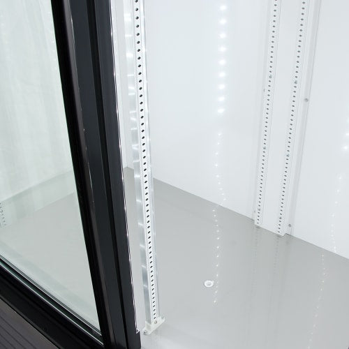 True GDM-69-HC-LD 78 1/8" GDM Series Three Section Glass Door Merchandiser - (3) Sliding Doors, Black, 115v