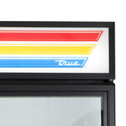 True GDM-72-HC~TSL01 78 1/8" GDM Series Three Section Glass Door Merchandiser - (3) Left/Right Hinge Doors, Black, 115v