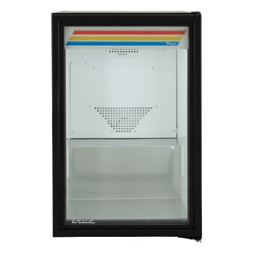 True GDM-07-HC~TSL01 24" Countertop Display Refrigerator w/ Front Access - Swing Door, Black, 115v