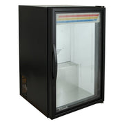 True GDM-07-HC~TSL01 24" Countertop Display Refrigerator w/ Front Access - Swing Door, Black, 115v
