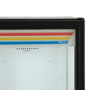 True GDM-07-HC~TSL01 24" Countertop Display Refrigerator w/ Front Access - Swing Door, Black, 115v