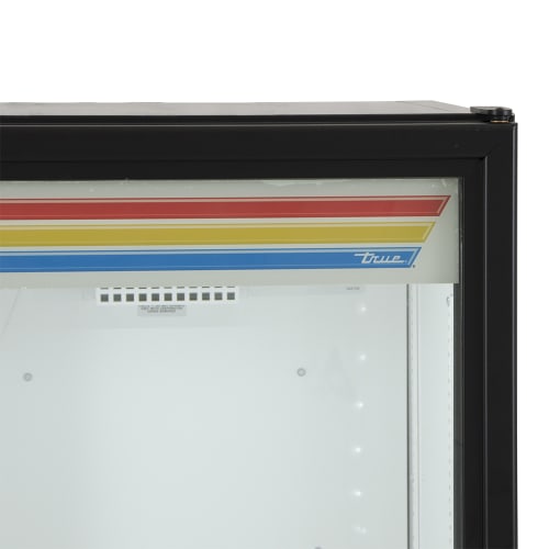 True GDM-07-HC~TSL01 24" Countertop Display Refrigerator w/ Front Access - Swing Door, Black, 115v