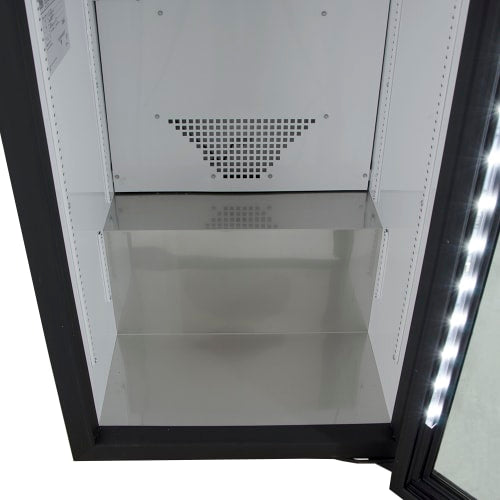 True GDM-07-HC~TSL01 24" Countertop Display Refrigerator w/ Front Access - Swing Door, Black, 115v