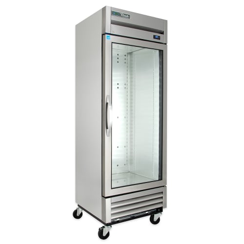 True T-19G-HC~FGD01 27" One Section Reach In Refrigerator, (1) Right Hinge Glass Door, 115v