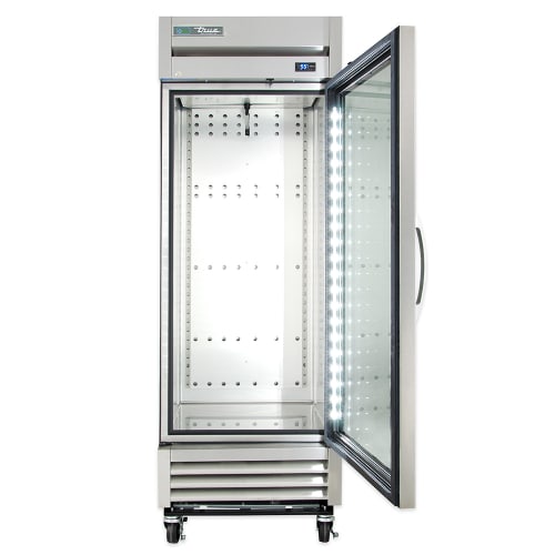 True T-19G-HC~FGD01 27" One Section Reach In Refrigerator, (1) Right Hinge Glass Door, 115v